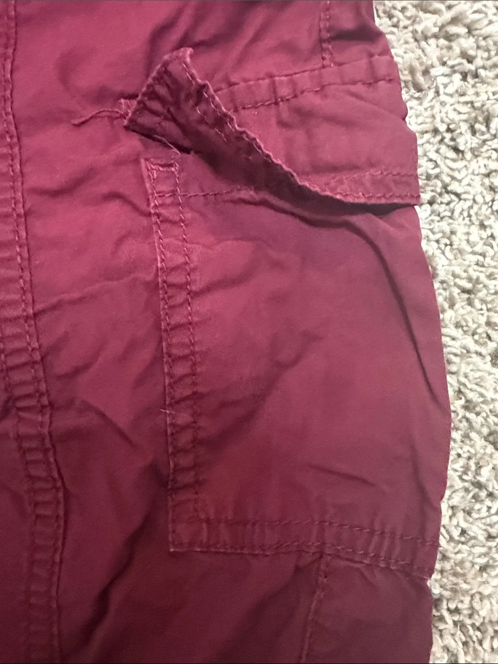 Justice Girls Burgundy Cargo Joggers Size 6